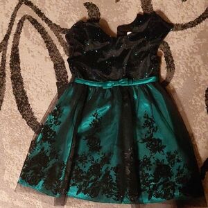 Jona Michelle Black and Teal Formal/Christmas  Dress